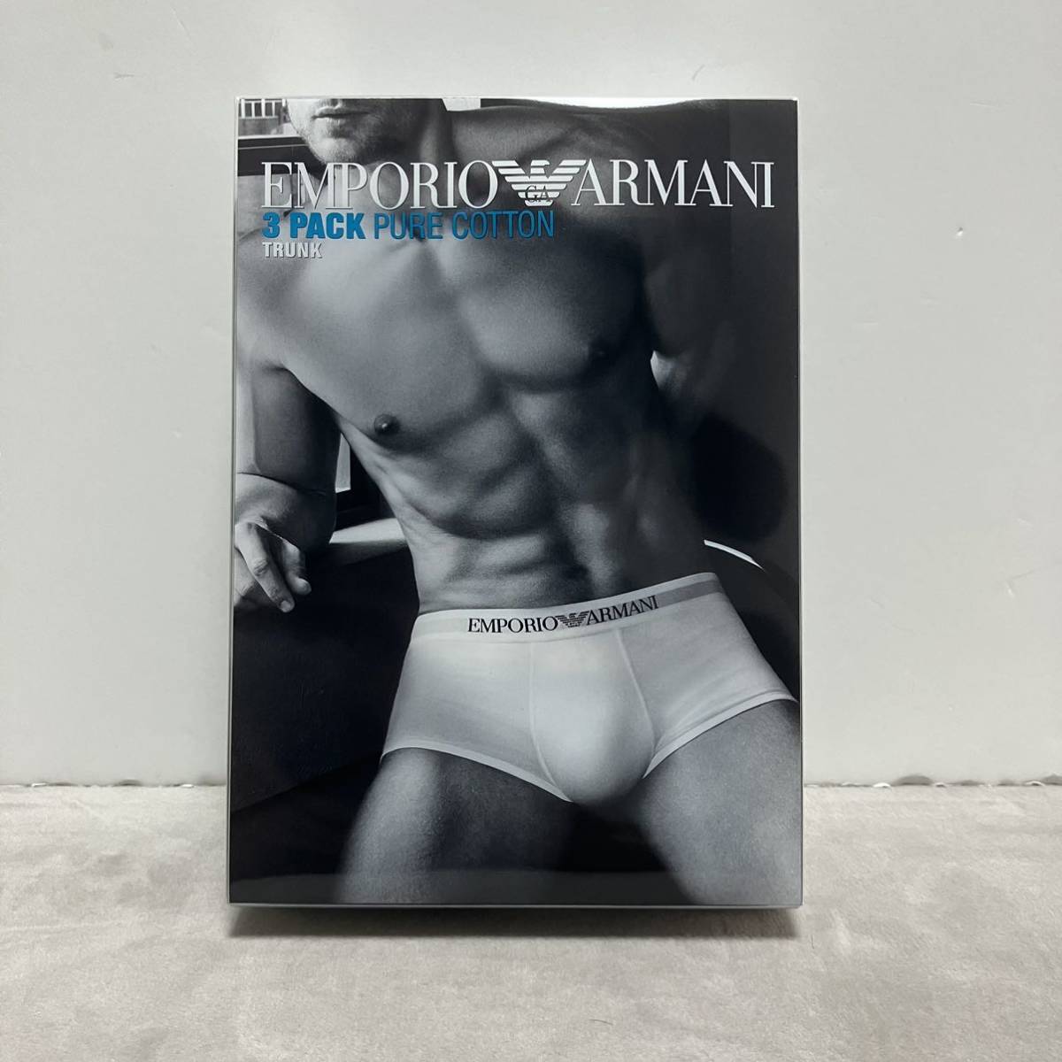 EMPORIO ARMANI アルマーニ ボクサーパンツ3枚セット 海外Sサイズ ブラック ネイビー グレーの画像2