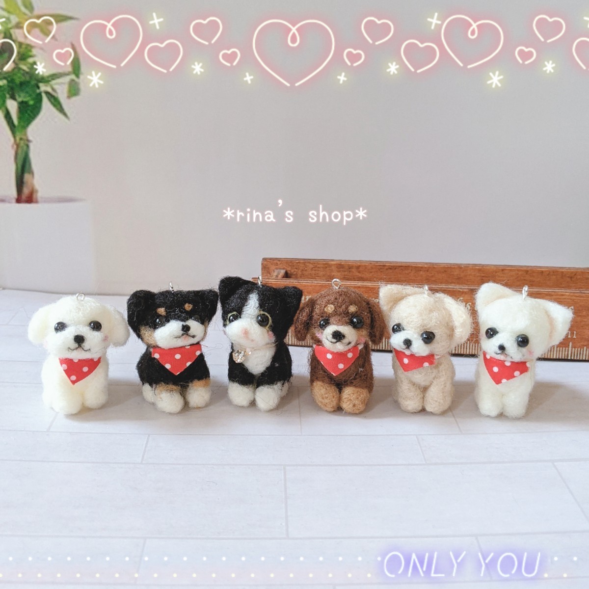 *rina's shop*3.5cm愛猫はちわれ猫ちゃんストラップ*ハンドメイド*羊毛フェルト*ドールハウスペット雑貨*インテリア*ブライス*猫雑貨手作り_画像5