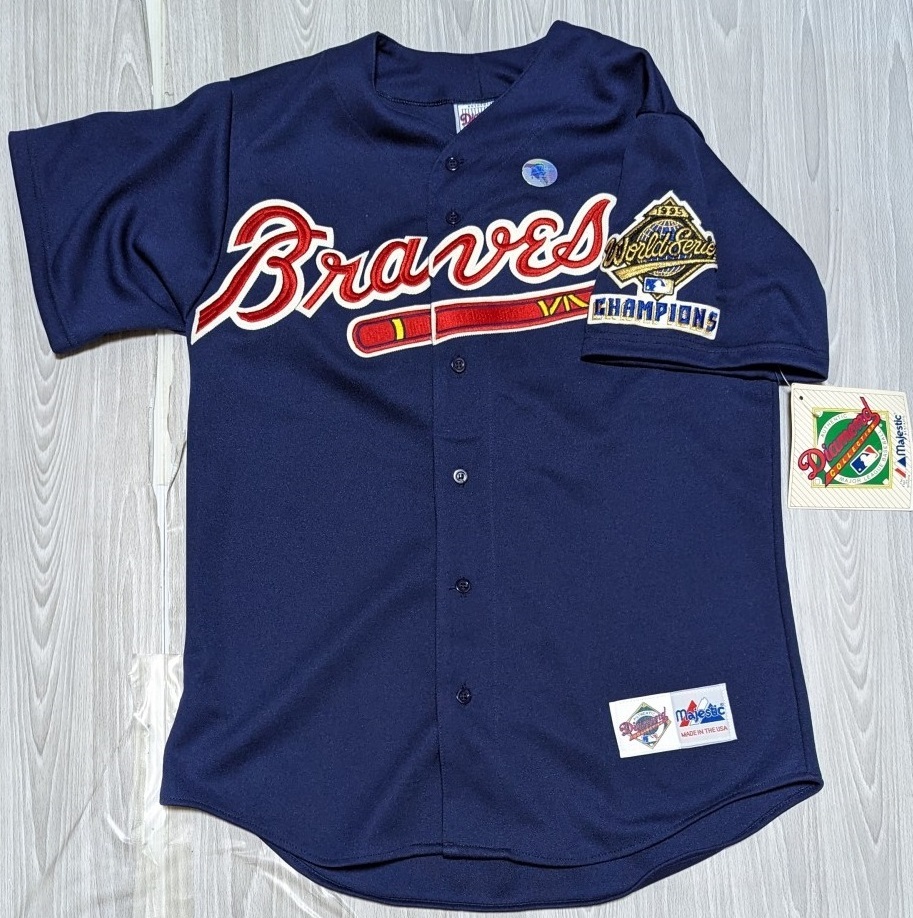 デッドストック タグ付き ベースボールシャツ アトランタブレーブス 1995年 チャンピオンシップ記念 Baseball Shirts Atlanta Braves MLB