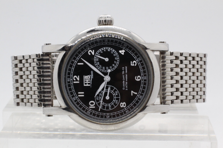 【FHB】classic QUARTZ F-805 ALL STAINLESS STEEL Felix Huber Basel Swiss 中古品時計 電池交換済み 23.10.3_画像5