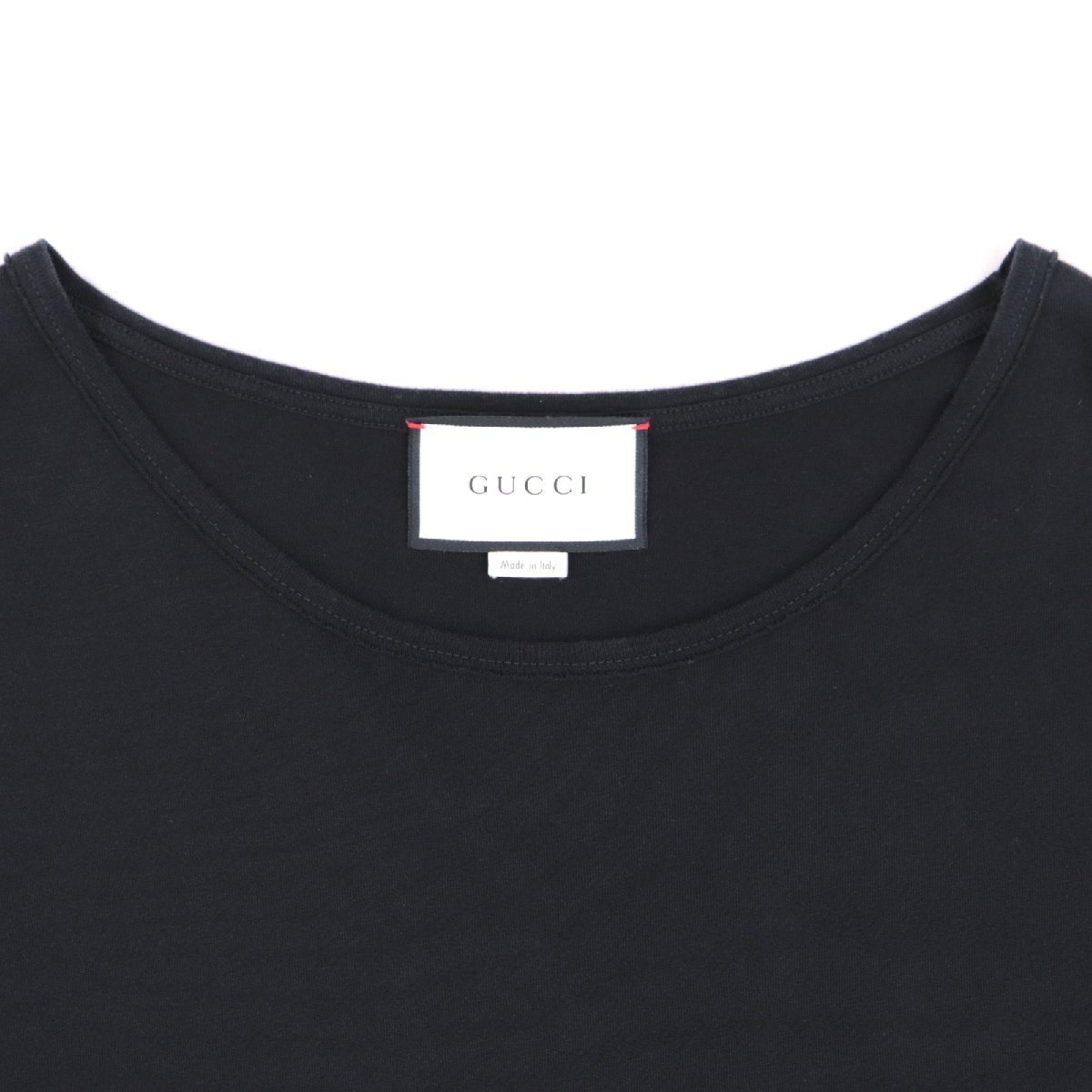 美品 グッチ バックタグ 半袖Tシャツ メンズ 黒 XL コットン GUCCI_画像2