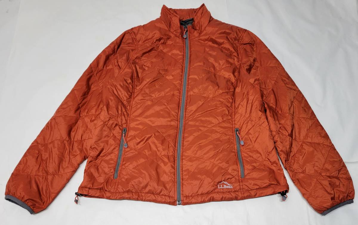 美品 llbean PRIMALOFT ナイロンジャケット XL エルエルビーン プリマロフトジャケット レンガ色 アウター_画像1