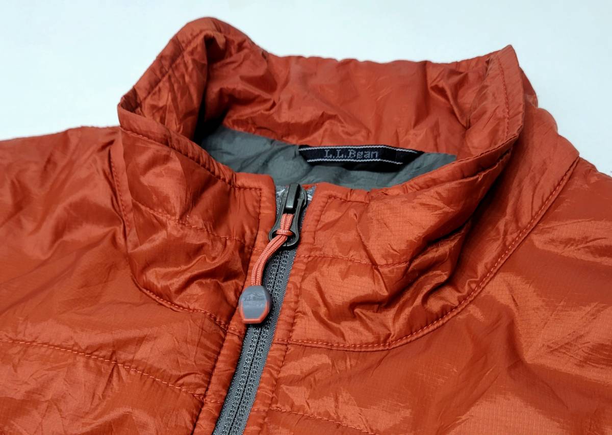 美品 llbean PRIMALOFT ナイロンジャケット XL エルエルビーン プリマロフトジャケット レンガ色 アウター_画像6