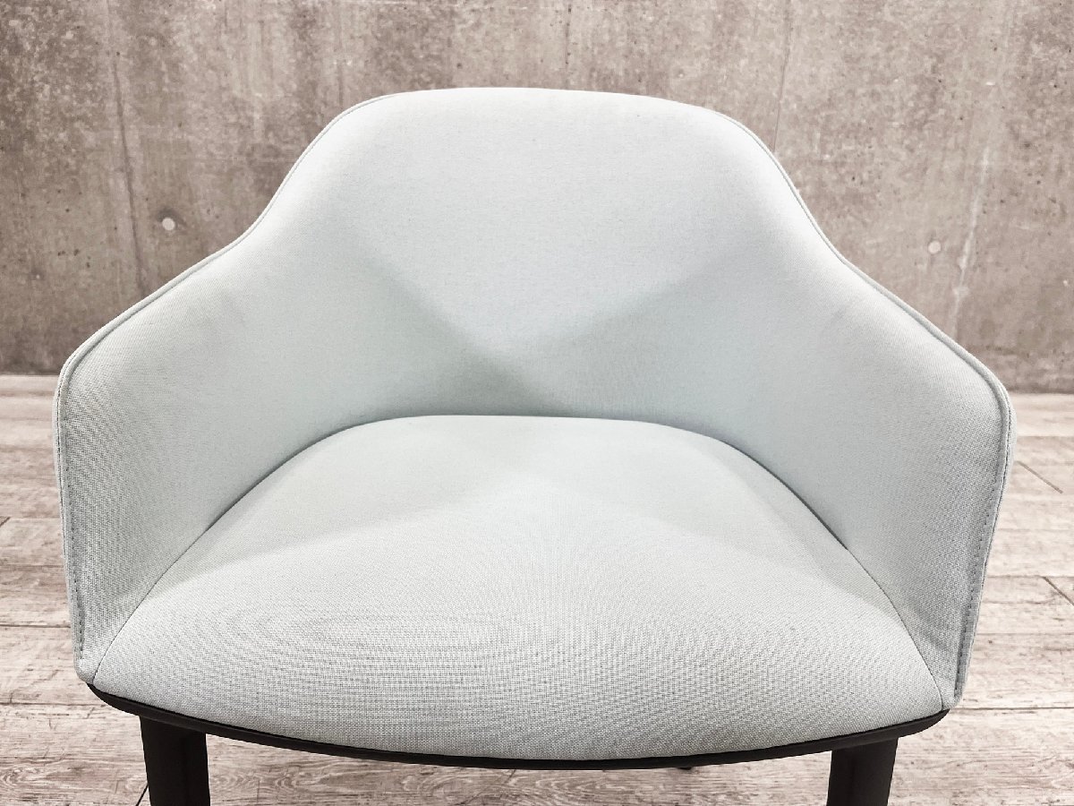 【1円開始】vitra/ヴィトラ■SOFTSHELL CHAIR/ソフトシェル 4レッグチェア■ロナン＆エルワン・ブルレック■ライトブルー系■hhstyle☆_画像4