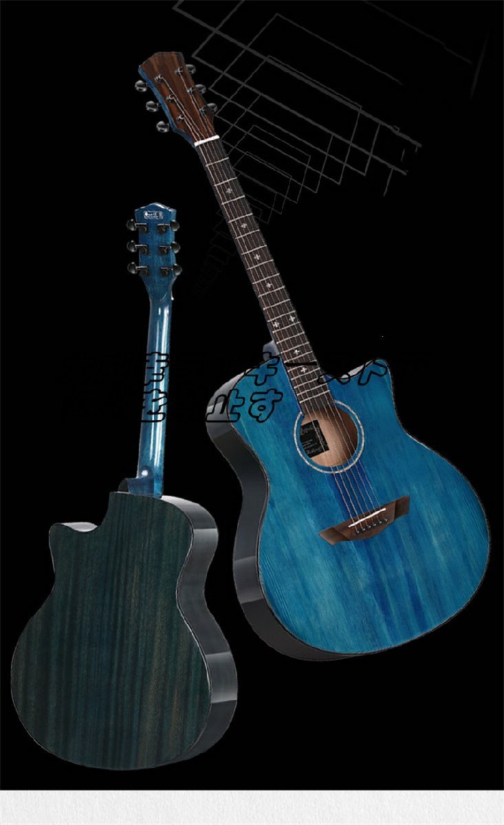 ギター アコースティックギター表面単板41インチ スプルース サペリ 1:18閉鎖弦ノブ 21フレット 職人手作り製作 ケース付き z1554_画像2
