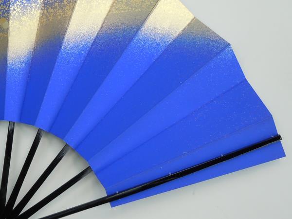 8234, Mai fan Japan dancing,.. for 29cm blue, gold ., silver . black paint . capital fan box none 