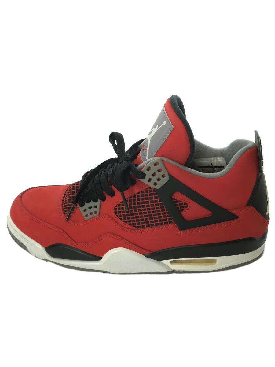 NIKE◆AIR JORDAN 4 RETRO/エアジョーダンレトロ/レッド/308497-603/28cm/RED_画像1