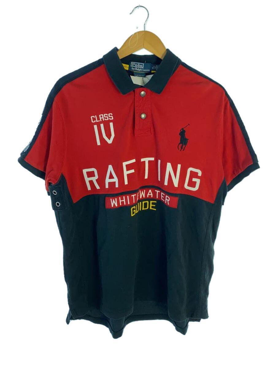 POLO RALPH LAUREN◆ポロシャツ/XL/コットン/RED/無地_画像1