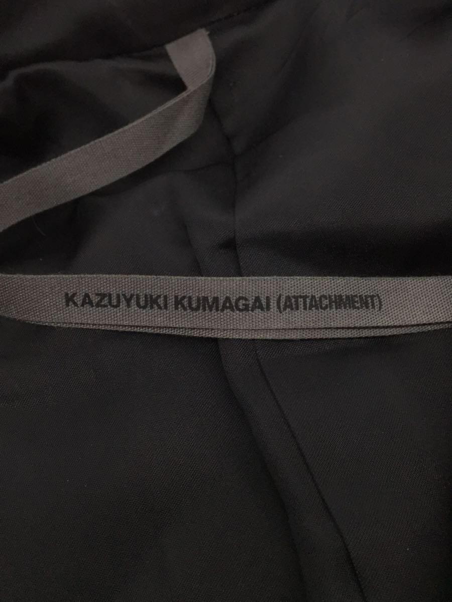 KAZUYUKI KUMAGAI ATTACHMENT◆フーデッドコート/-/ウール/ブラック_画像3