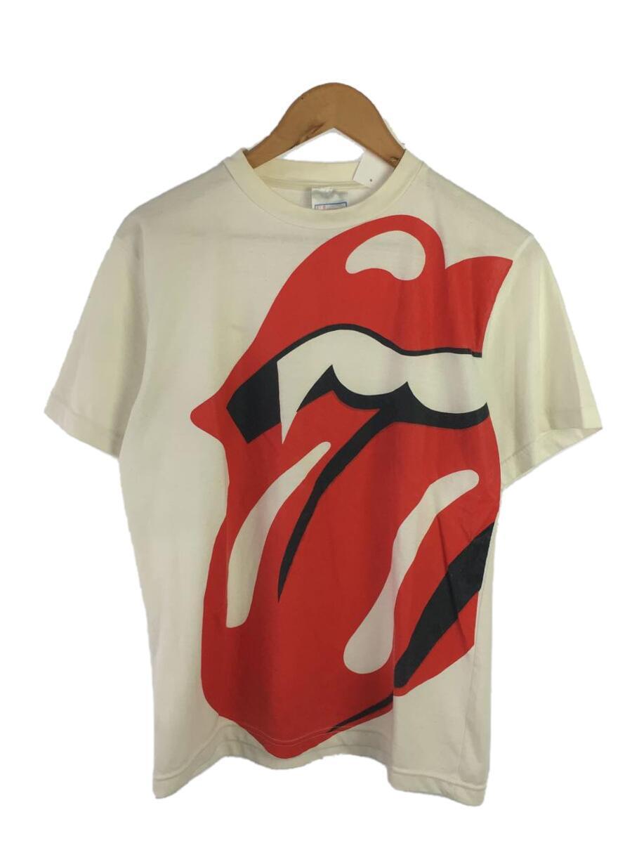 Hanes◆Tシャツ/M/コットン/WHT/バンドTシャツ/90s/The Rolling Stones/USA製_画像1