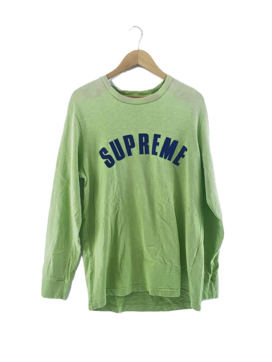 Supreme◆Arc Logo L/S Top/長袖Tシャツ/L/コットン/グリーン/黄緑