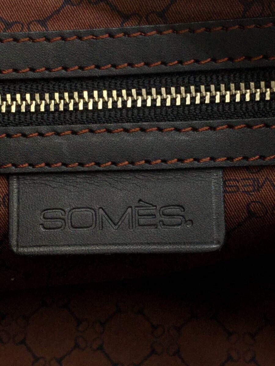 SOMES SADDLE◆ショルダーバッグ/レザー/BLK_画像5