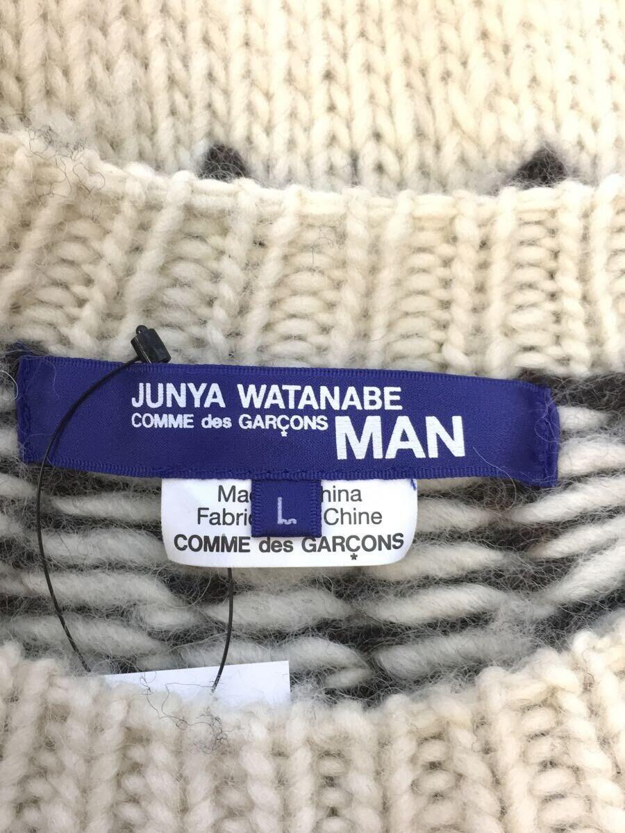 JUNYA WATANABE COMME des GARCONS MAN◆セーター(厚手)/L/ウール/BEG/WH-N018_画像3