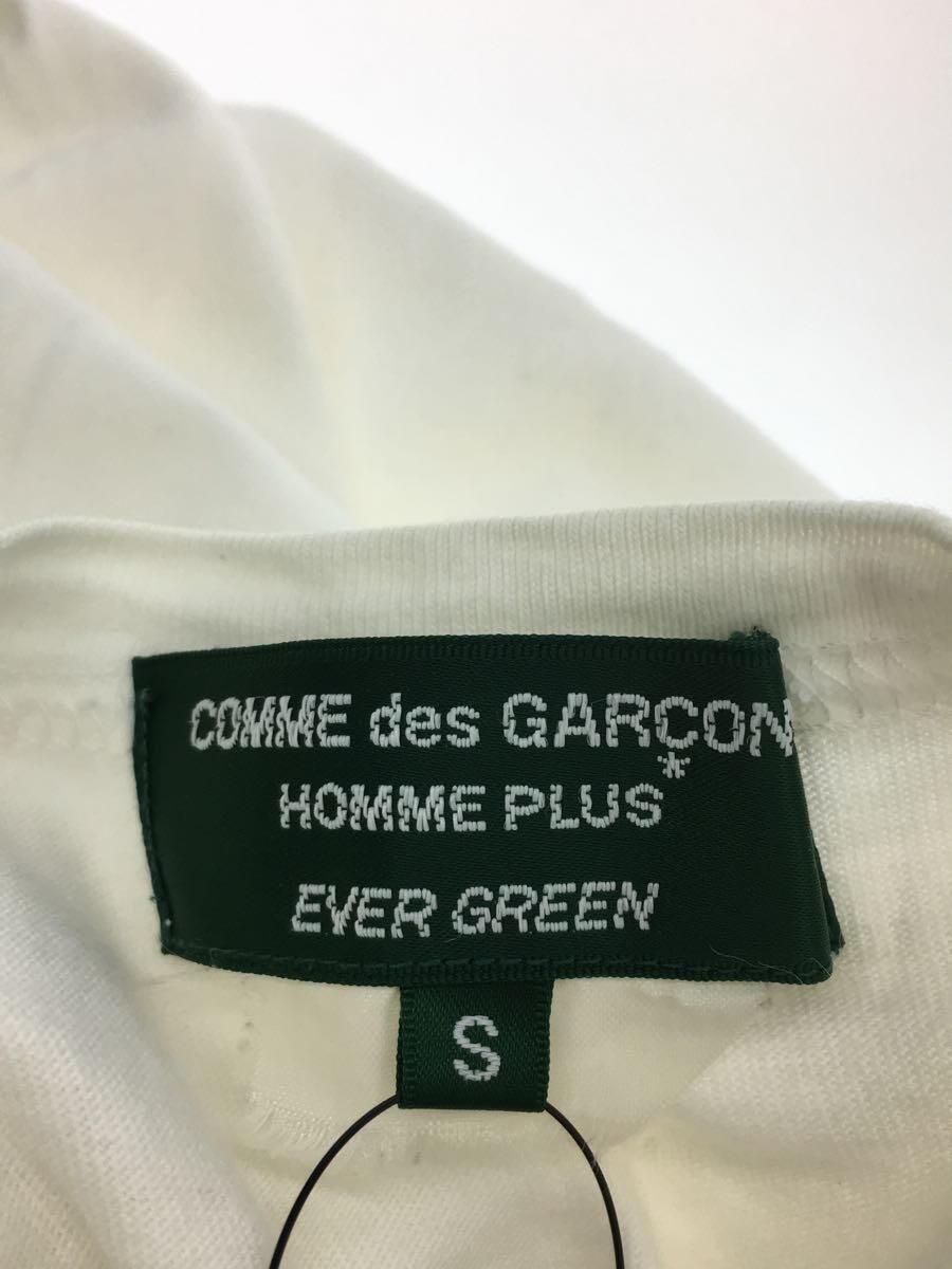 COMME des GARCONS HOMME PLUS EVER GREEN◆AD2006/スタッズ転写/汚れ有Tシャツ/S/コットン/WHT/PS-T207_画像3