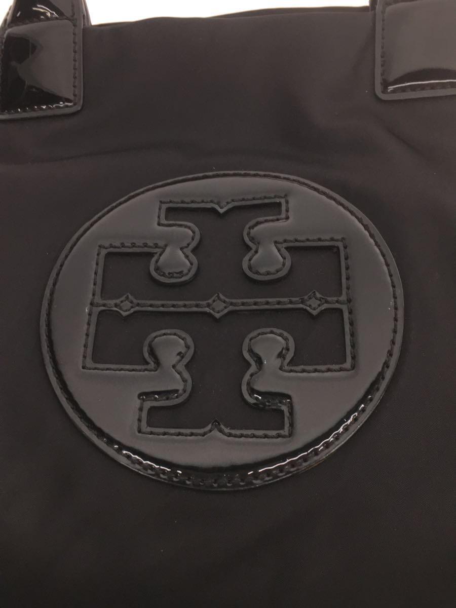 超歓迎 TORY BURCH◇トートバッグ/ナイロン/ブラック/ロゴ/エナメル