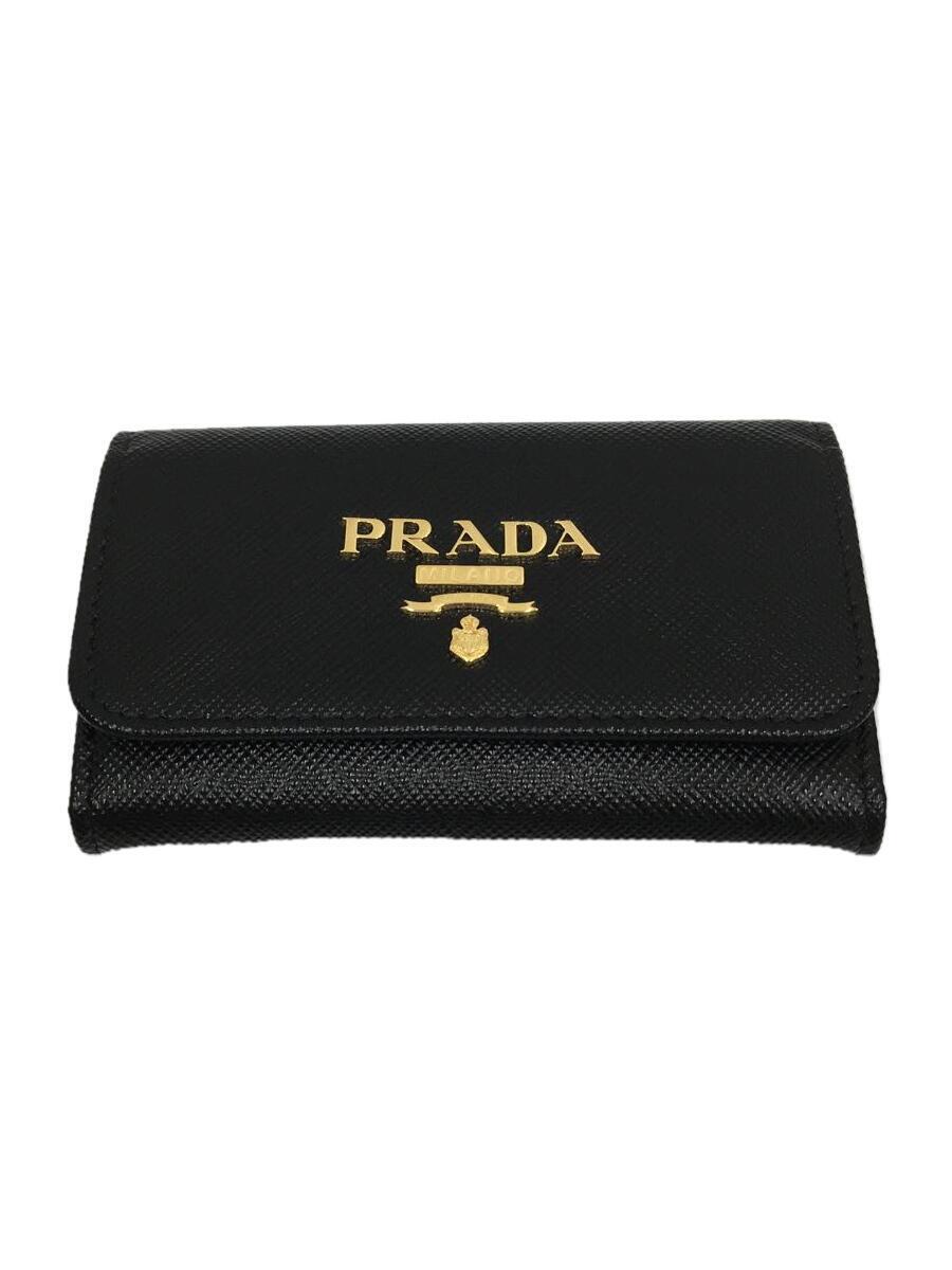 PRADA◆キーケース/-/ブラック/無地/レディース/1PG004