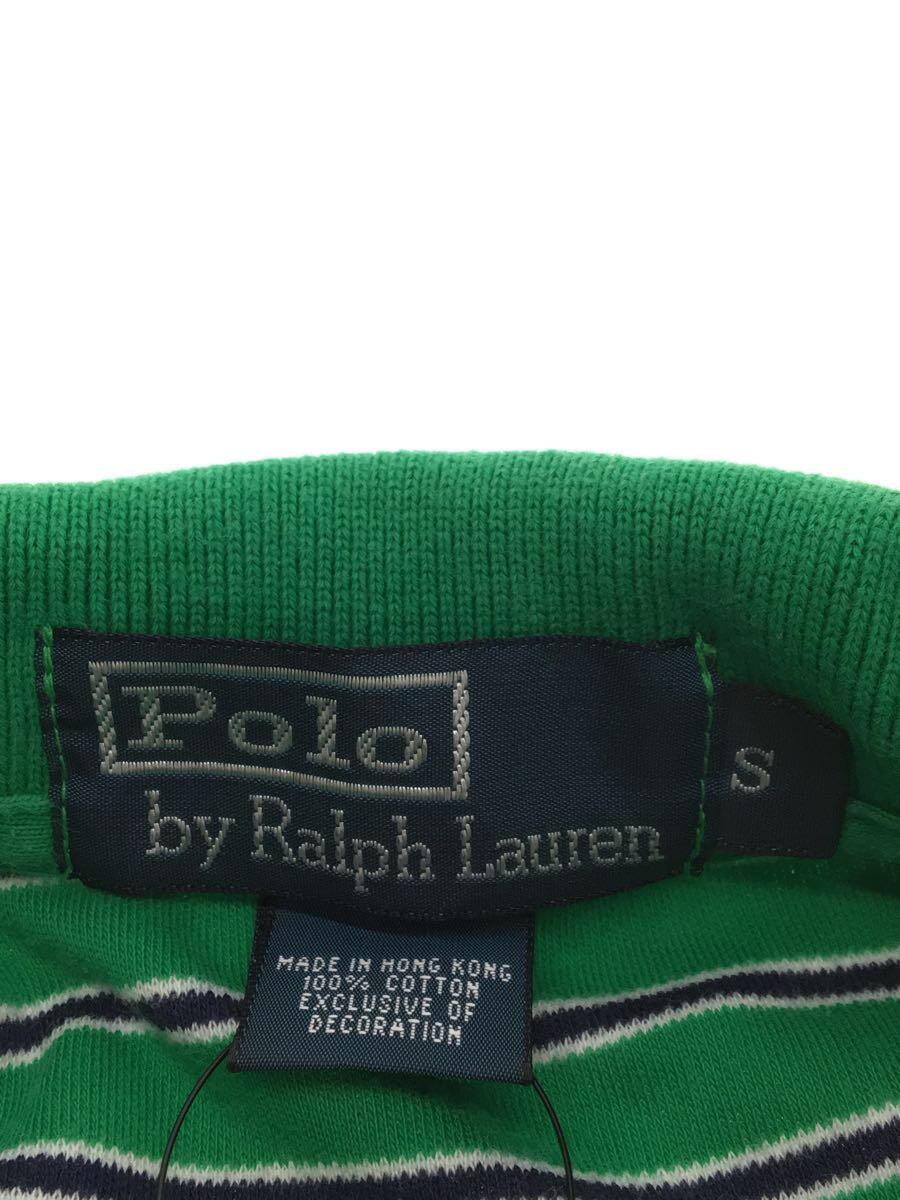 POLO RALPH LAUREN◆ポロシャツ/S/コットン/グリーン/ボーダー_画像3