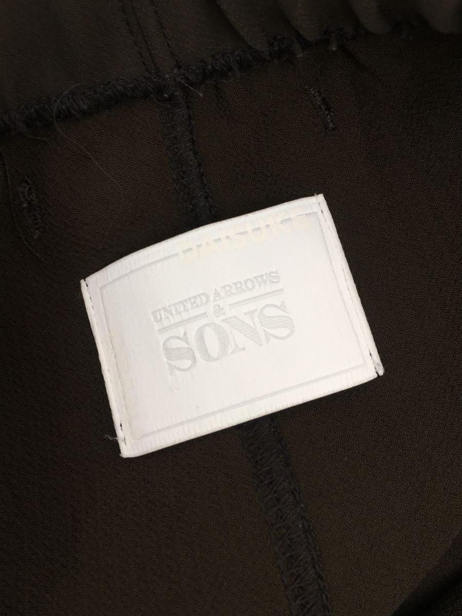 UNITED ARROWS & SONS◆ロングスカート/S/ポリエステル/KHK/無地/5514-299-0586_画像3