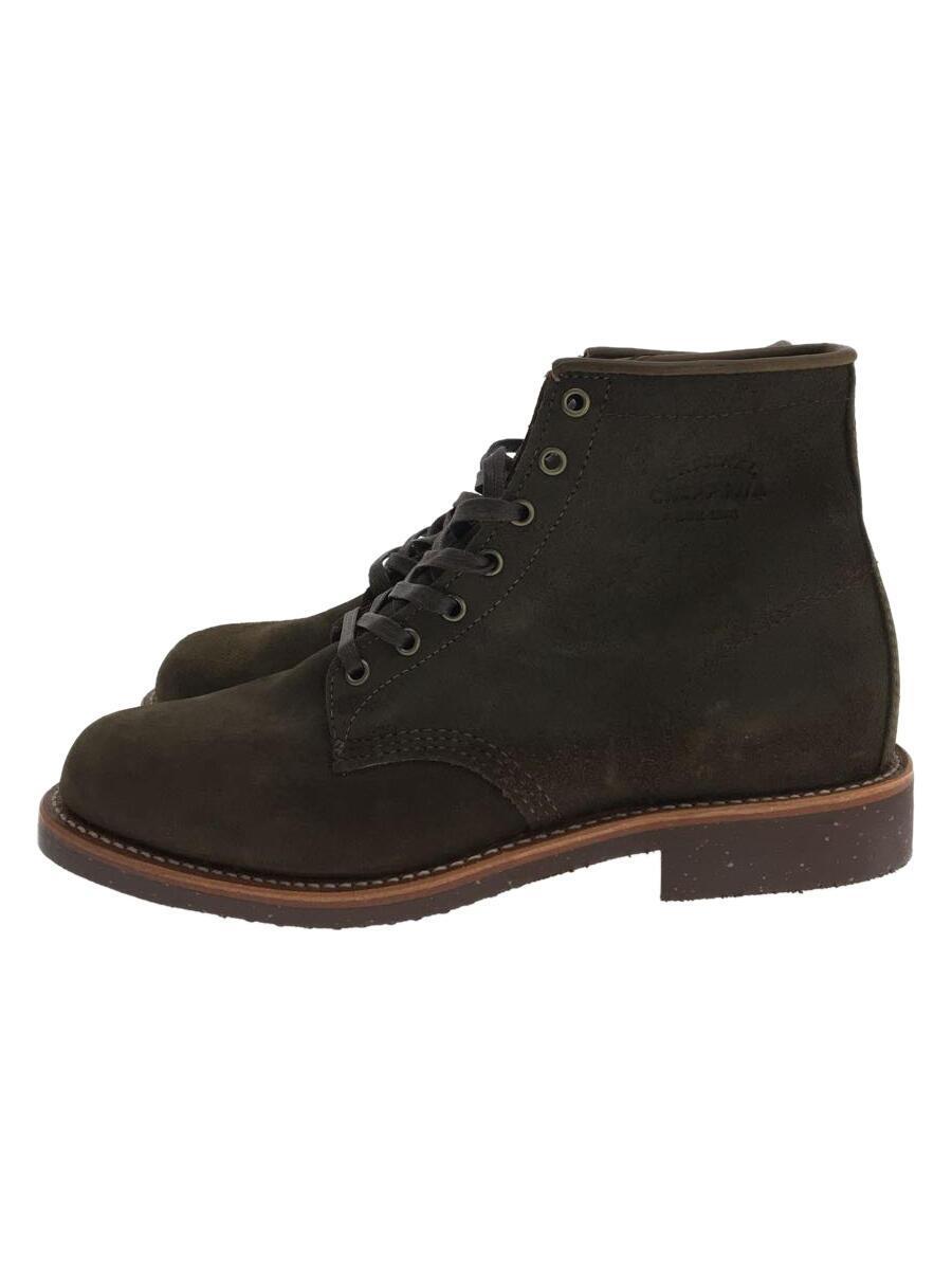 CHIPPEWA◆6inch SUEDE UTILITY BOOTS/US10/KHK/1901M85