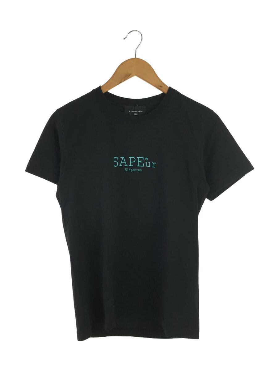 A Elegantes SAPEur◆Tシャツ/S/コットン/BLK/プリント