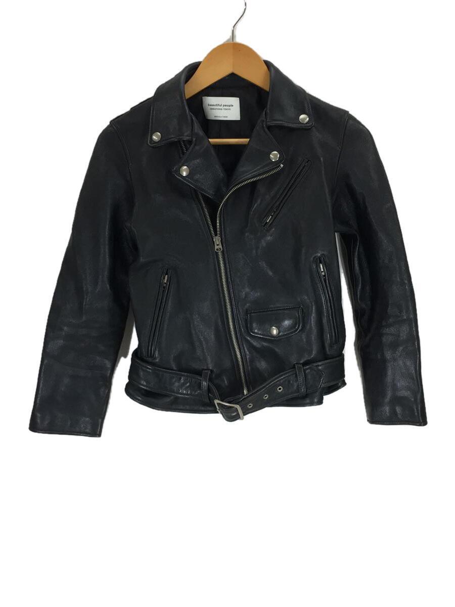 beautiful people◆vintage leather riders jacket/サイズ160/羊革/BLK/1745402411