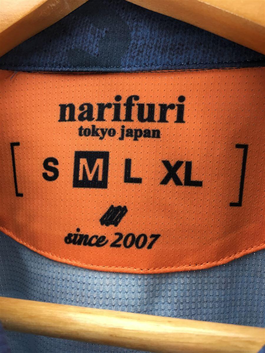 narifuri◆ポロシャツ/M/ポリエステル/BLU/カモフラ_画像3