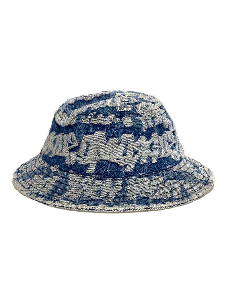 Supreme◆22SS/Fat Tip Jacquard Denim Crusher Hat/-/コットン/IDG/総柄/メンス