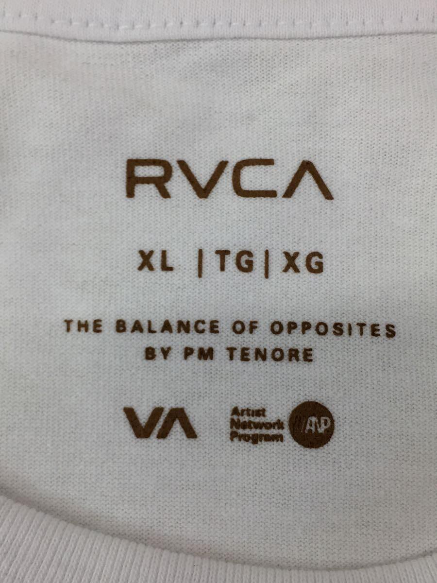 RVCA◆Tシャツ/XL/コットン/WHT/プリント_画像3