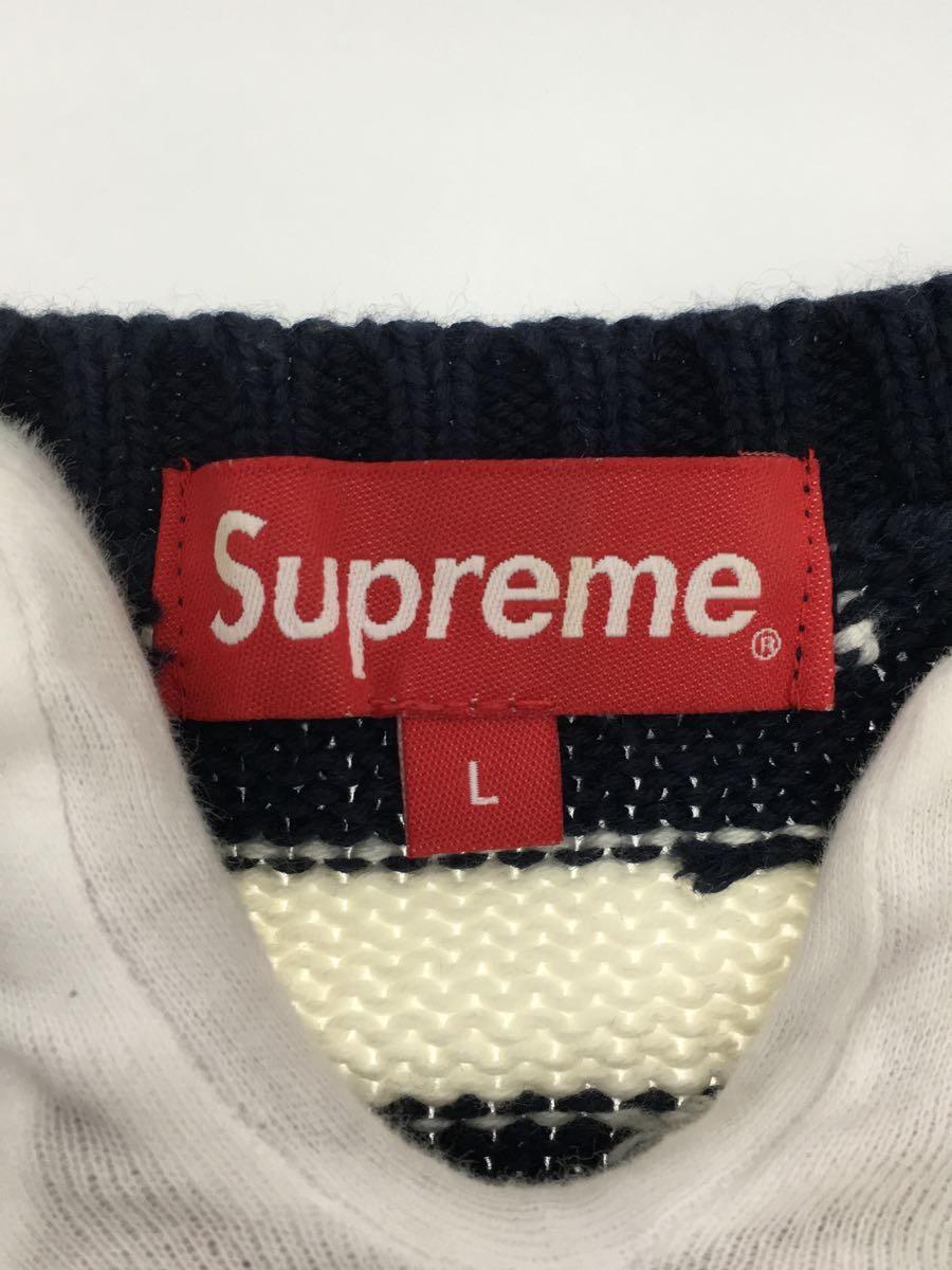 Supreme◆18AW/Big Letters Sweater/セーター(厚手)/L/コットン/マルチカラー_画像3