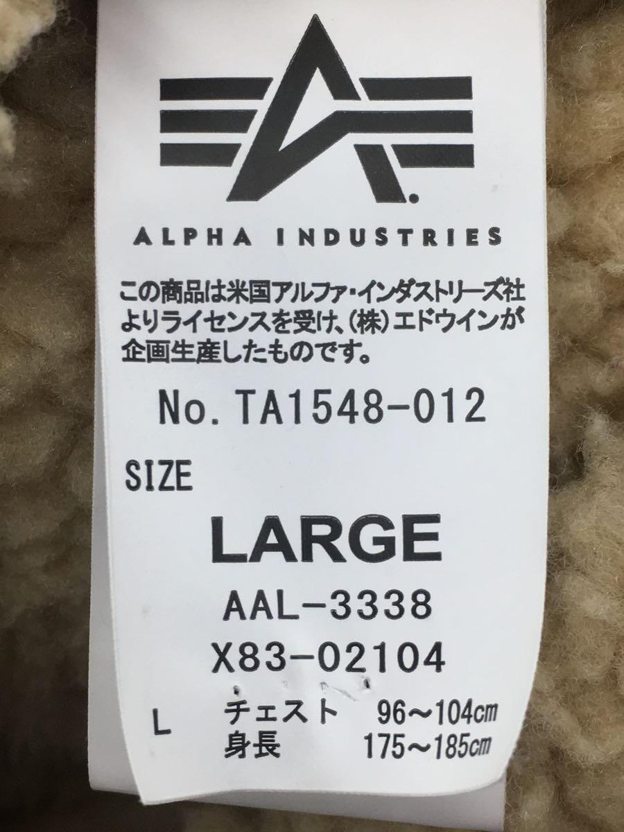 ALPHA INDUSTRIES◆アルファインダストリーズ/フライトジャケット/L/フェイクレザー/BRW/TA1548-012/B-3_画像4