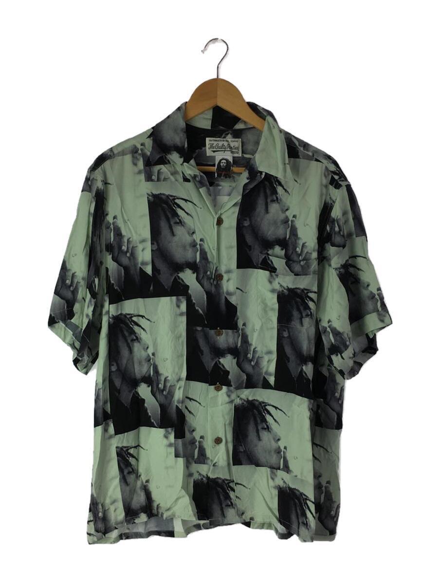 WACKO MARIA◆BOB MARLEY HAWAIIAN SHIRT/L/GRN_画像1