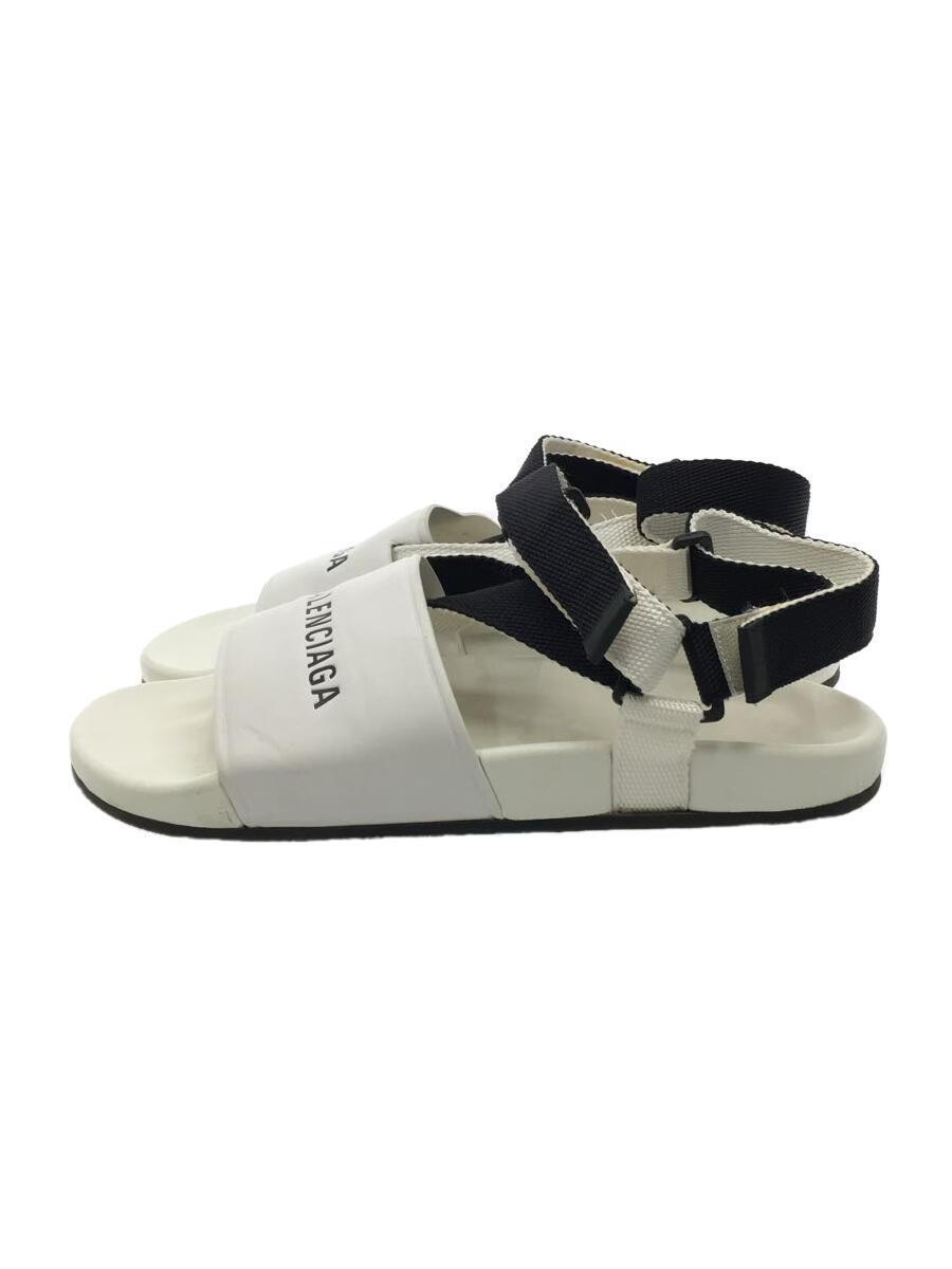 BALENCIAGA◆BALENCIAGA バレンシアガ サンダル/44/WHT/レザー/506348