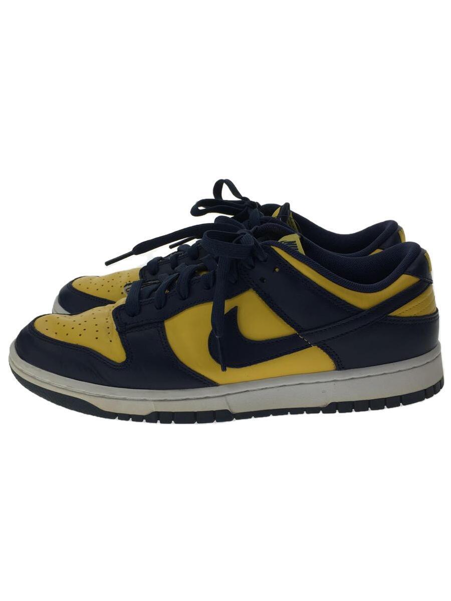 NIKE◆DUNK LOW RETRO_ダンク ロー レトロ/27.5cm/YLW/バスケ/ネイビー