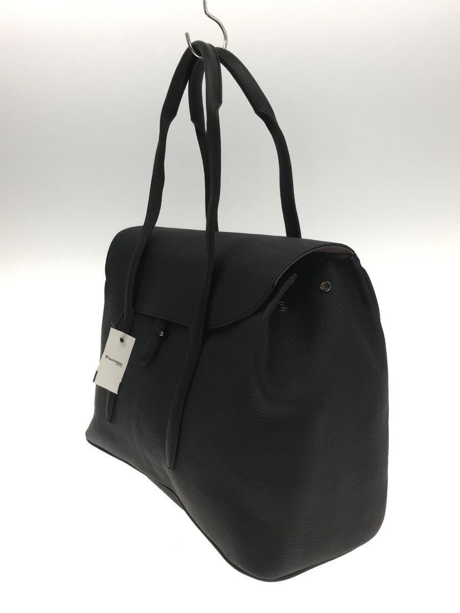 ETiAM* Boston bag / leather /BLK/ plain 
