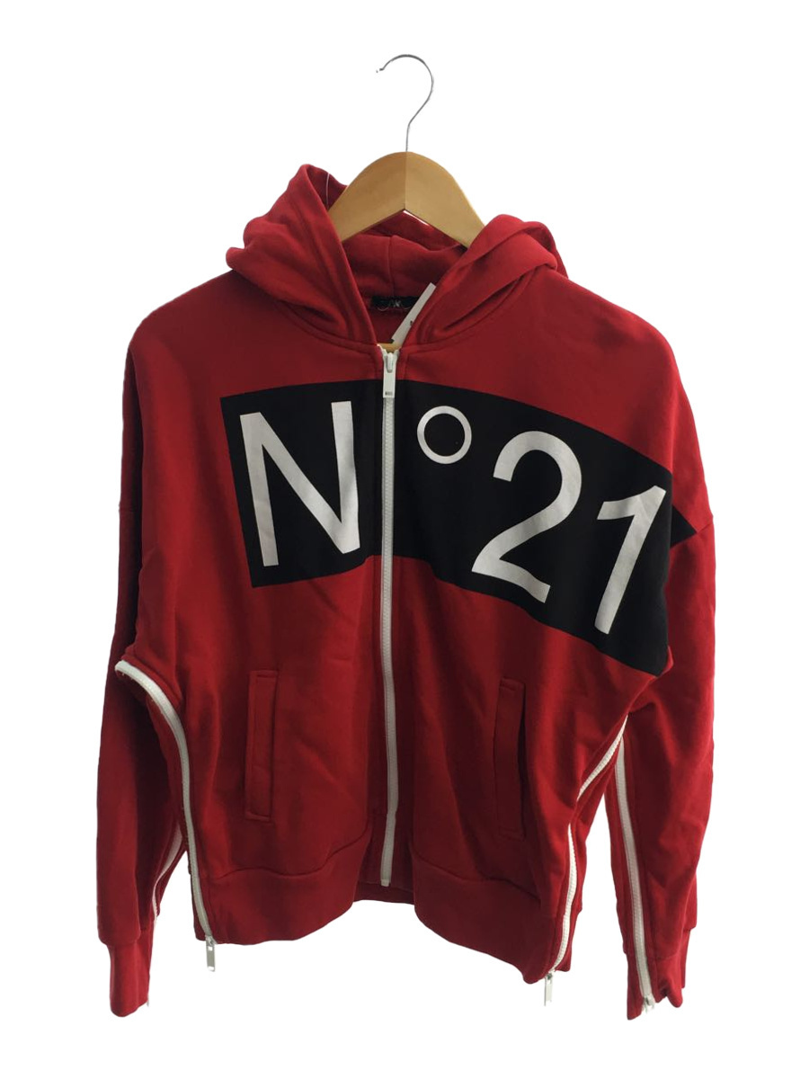 N21(numero ventuno) ジップパーカー/14/コットン/RED