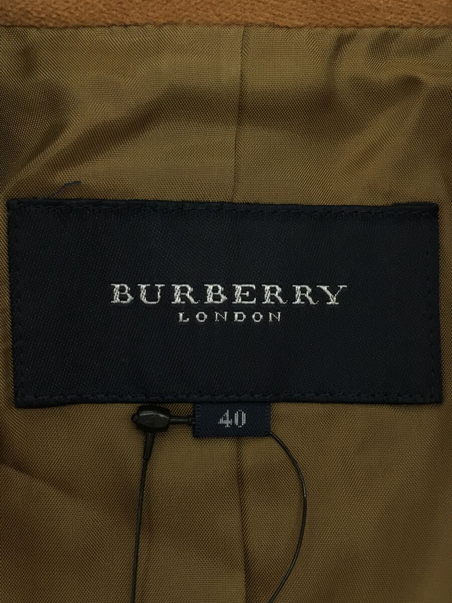 BURBERRY LONDON◆ノバチェック/キュプラ/ピーコート/40/コットン/キャメル/FC023-741_画像3