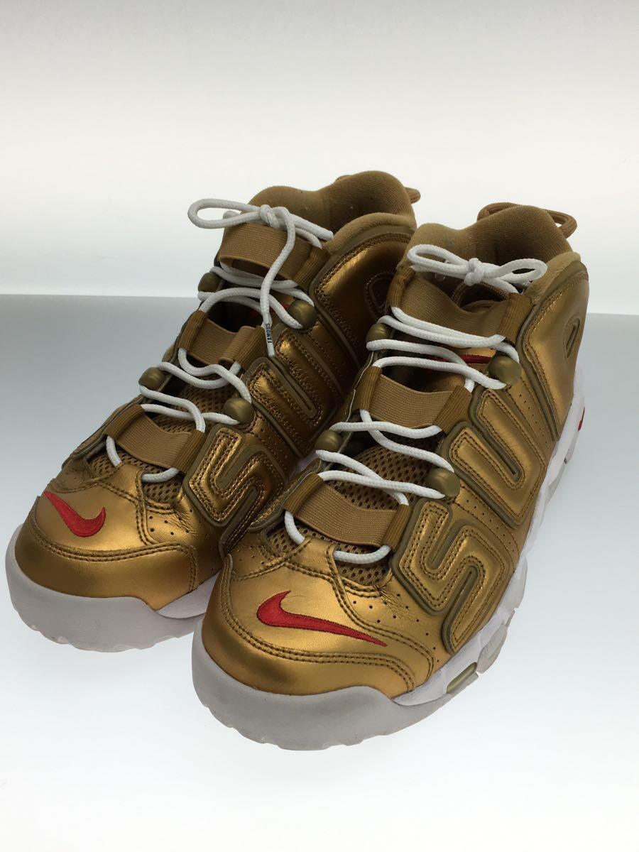 NIKE◆AIR MORE UPTEMPO/エアモアアップテンポ/ゴールド/902290-700/27cm/GLD/レザ_画像2