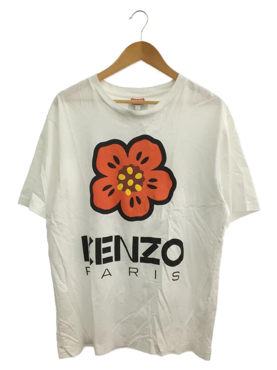 保証書付】 KENZO◇BOKE Tシャツ/L/コットン/WHT/fd55ts4454so FLOWER