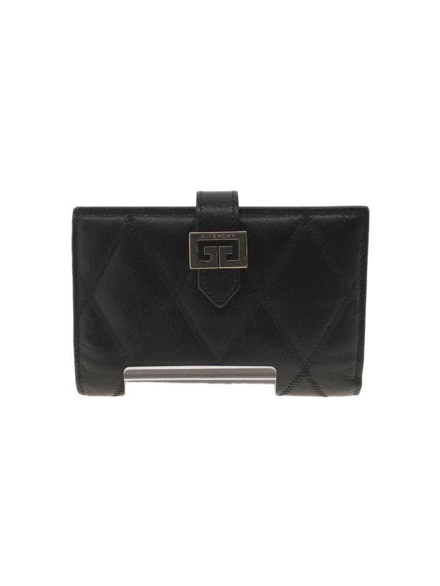 GIVENCHY◆GV3/MEDIUM WALLET/2つ折り財布/山羊革/BLK/メンズ/BB601GB08Z 001_画像1