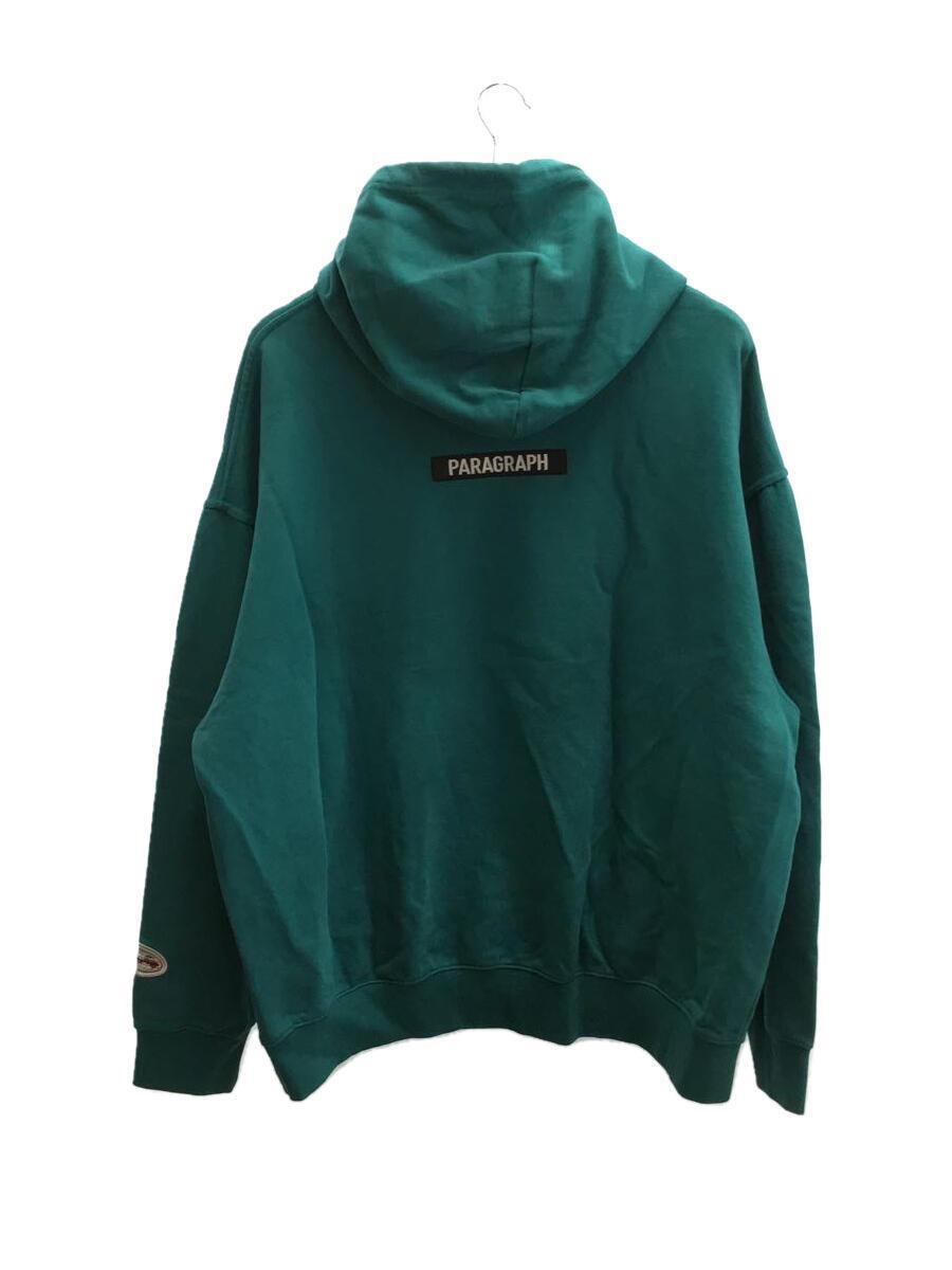 Paragraph◆back tag embroidery logo hoodie/パーカー/FREE/コットン/グリーン_画像2