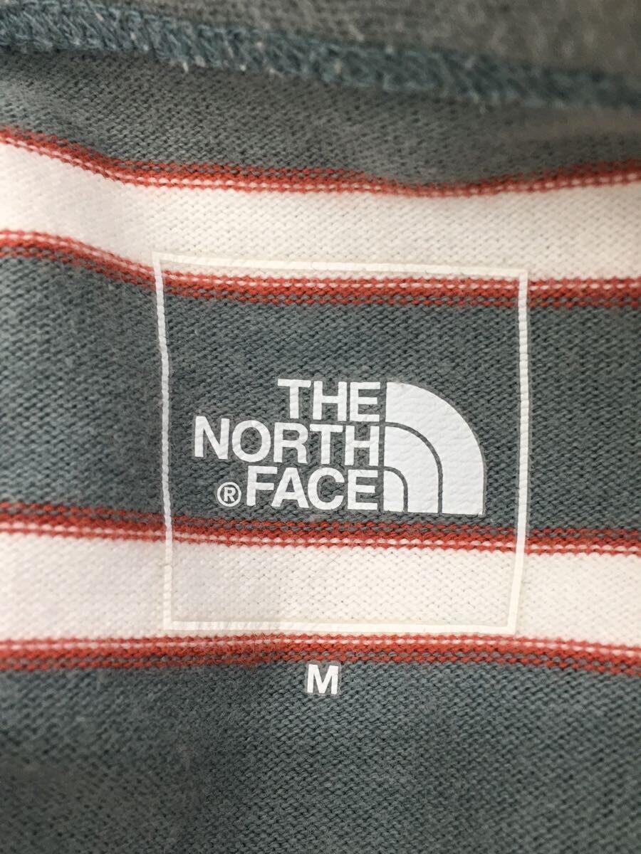 THE NORTH FACE◆S/S MULTI BORDER TEE_ショートスリーブマルチボーダーティー/M/コットン/BLU/ストライプ_画像3