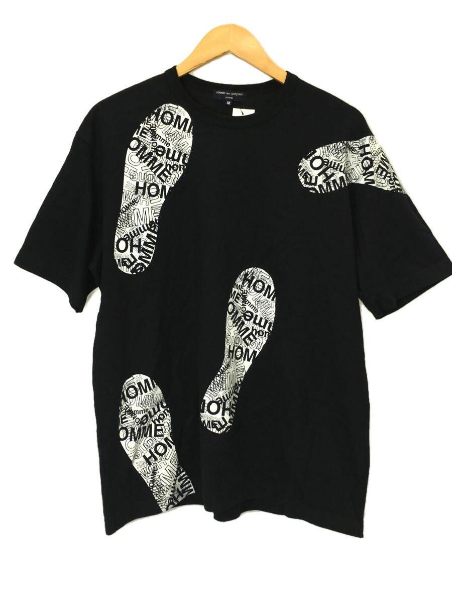 COMME des GARCONS HOMME◆Tシャツ/M/コットン/BLK/HK-T024/コムデギャルソンオム_画像1