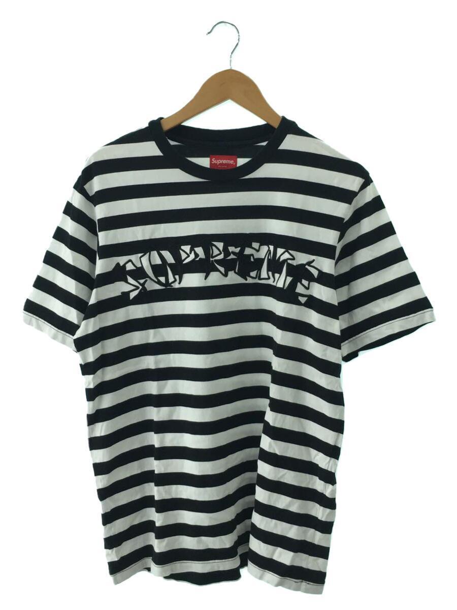 Supreme◆20AW/stripe applique S/S TOP/Tシャツ/M/コットン/マルチカラー/ボーダー
