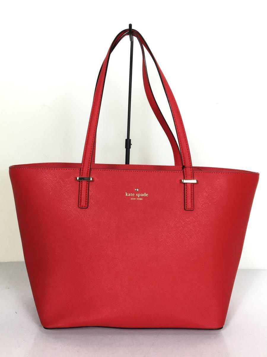 品質が完璧 kate york◇トートバッグ/-/RED/無地/PXRU4545 new spade