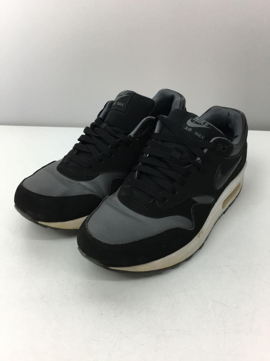 NIKE◆AIR MAX 1 LTR/エアマックスレザー/ブラック/654466-005/28cm/BLK_画像2