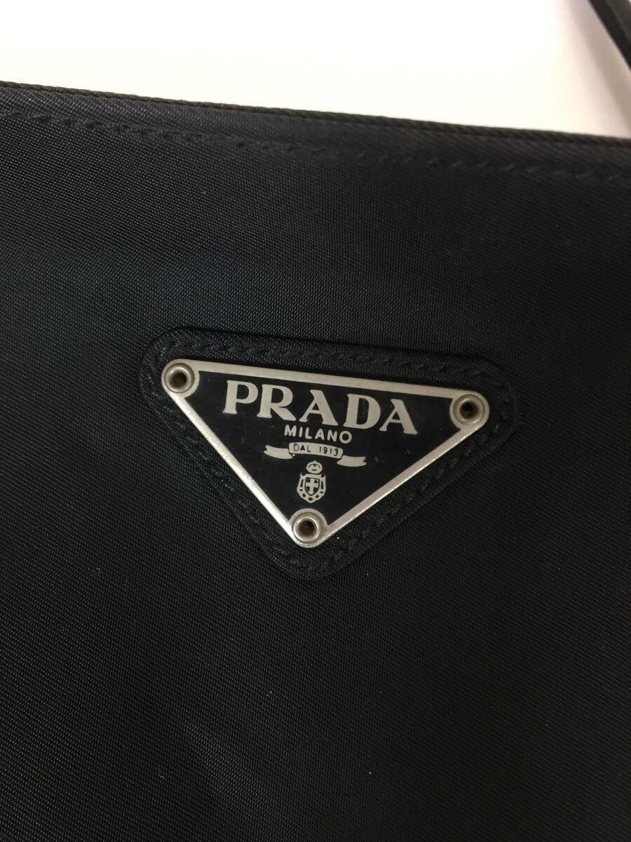 PRADA◆トートバッグ/ナイロン/NVY/無地_画像9