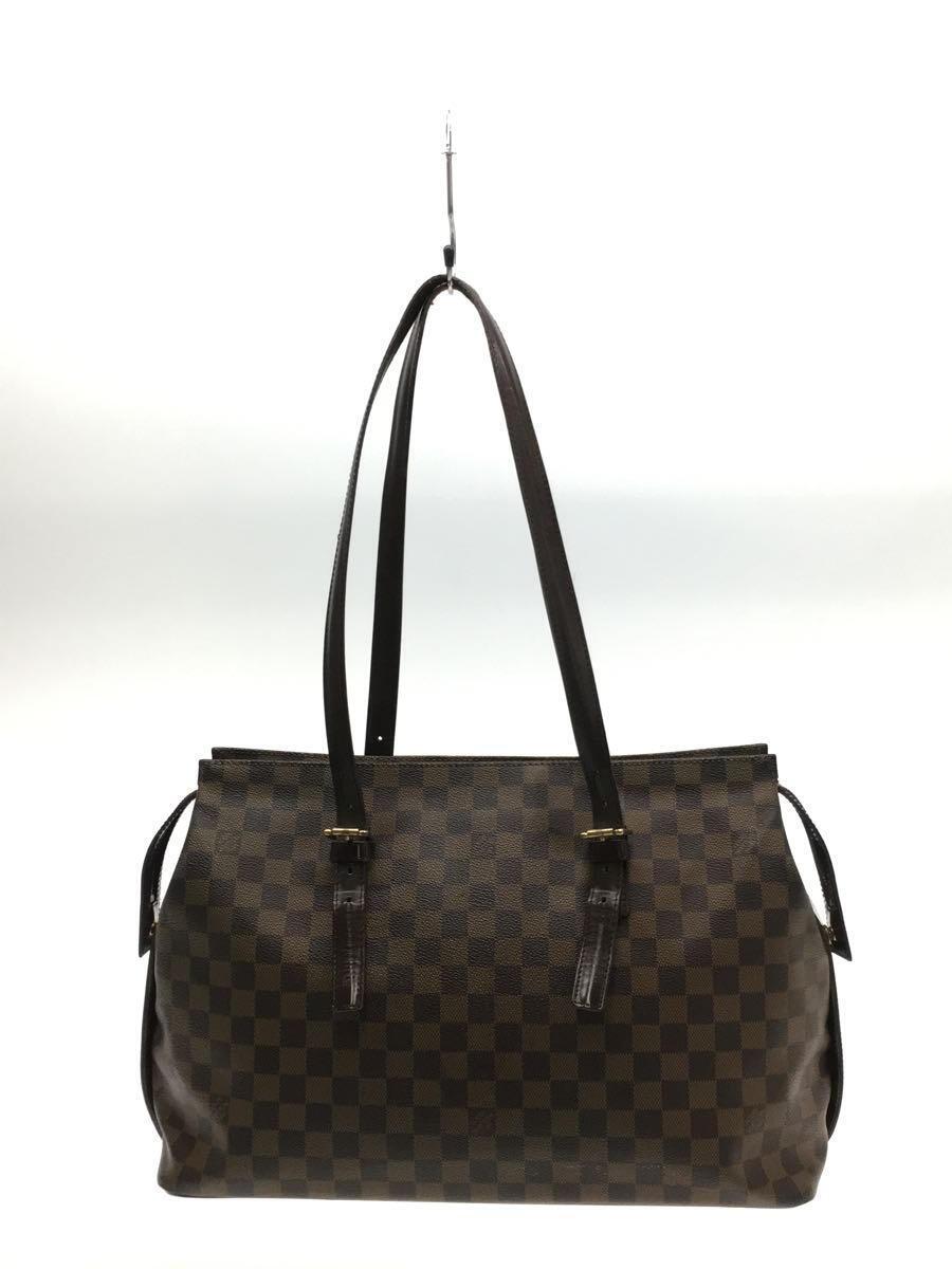 在庫僅少】 LOUIS VUITTON◇チェルシー_ダミエ・エベヌ_BRW/PVC/BRW