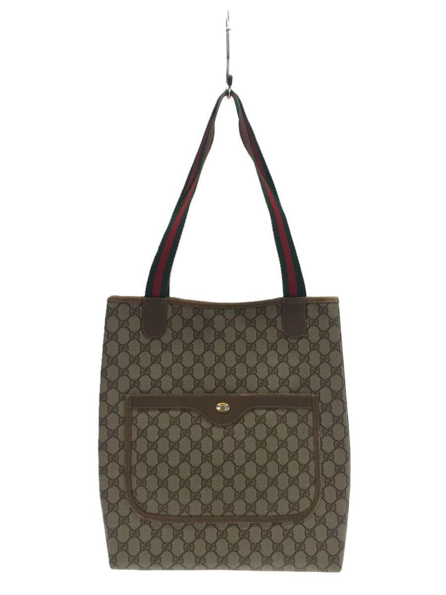 新発売】 GUCCI◇トートバッグ_GGプラス_シェリー/-/BRW その他