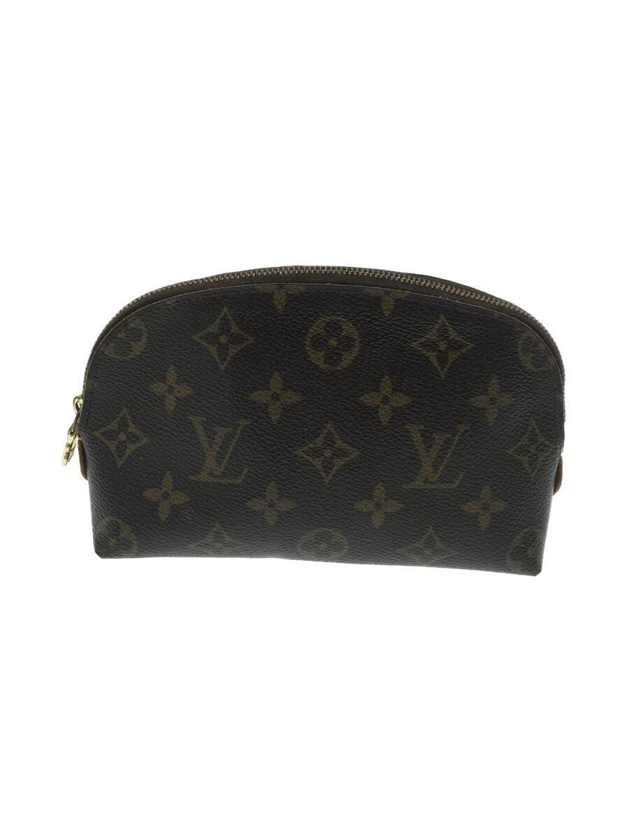 LOUIS VUITTON◆ポーチ/レザー/BRW/総柄