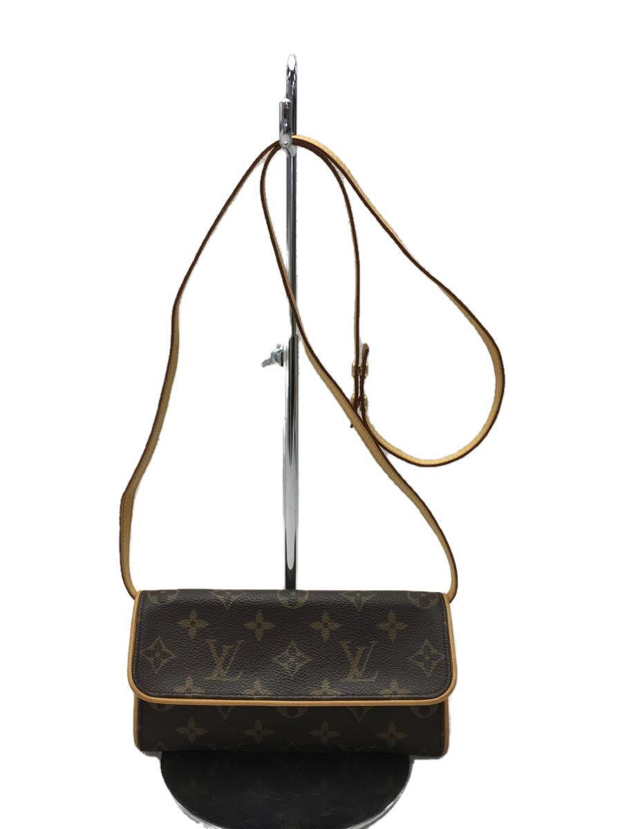 LOUIS VUITTON◇ポシェット・ツインPM_モノグラム・キャンバス_BRW/PVC